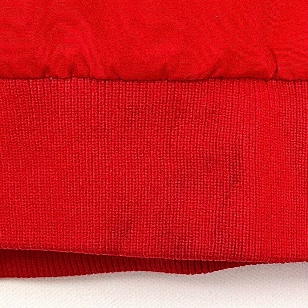 Red Snap Nylon Jacket Sporty Pullover Vintage Windbreaker Coat Primary Size XXL - Picture 3 of 15